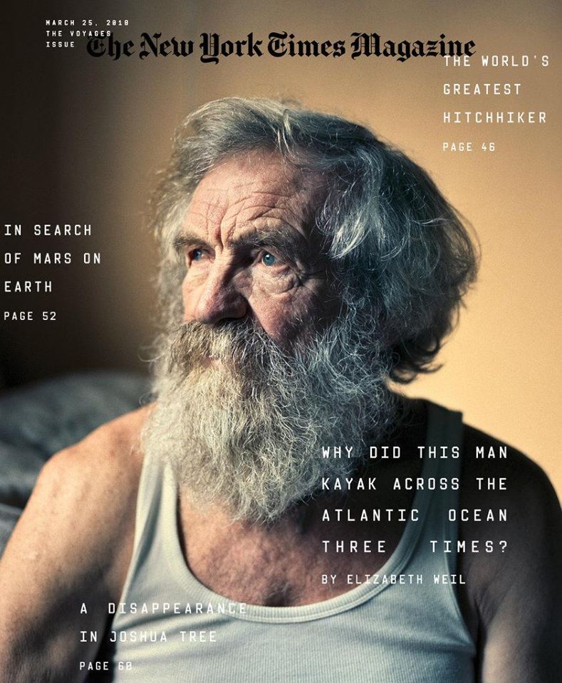 Polak, który przepłynął Ocean Atlantycki kajakiem, na okładce „The New York Times”