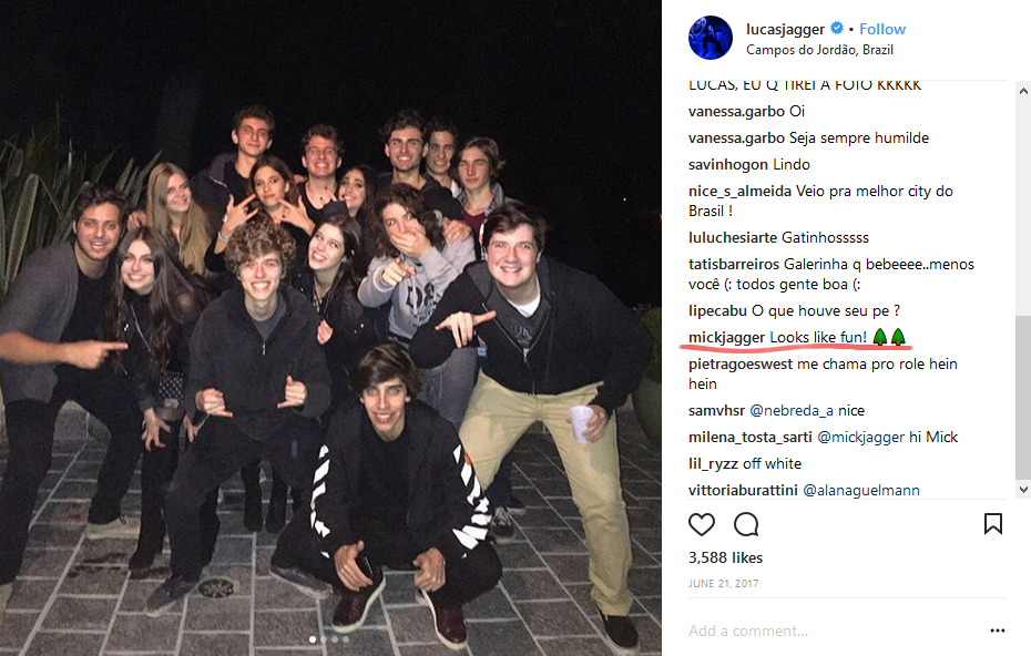 Mick Jagger zachowuje się na Instagramie swojego syna jak typowy, poczciwy tata. Ciężko się nie rozczulić