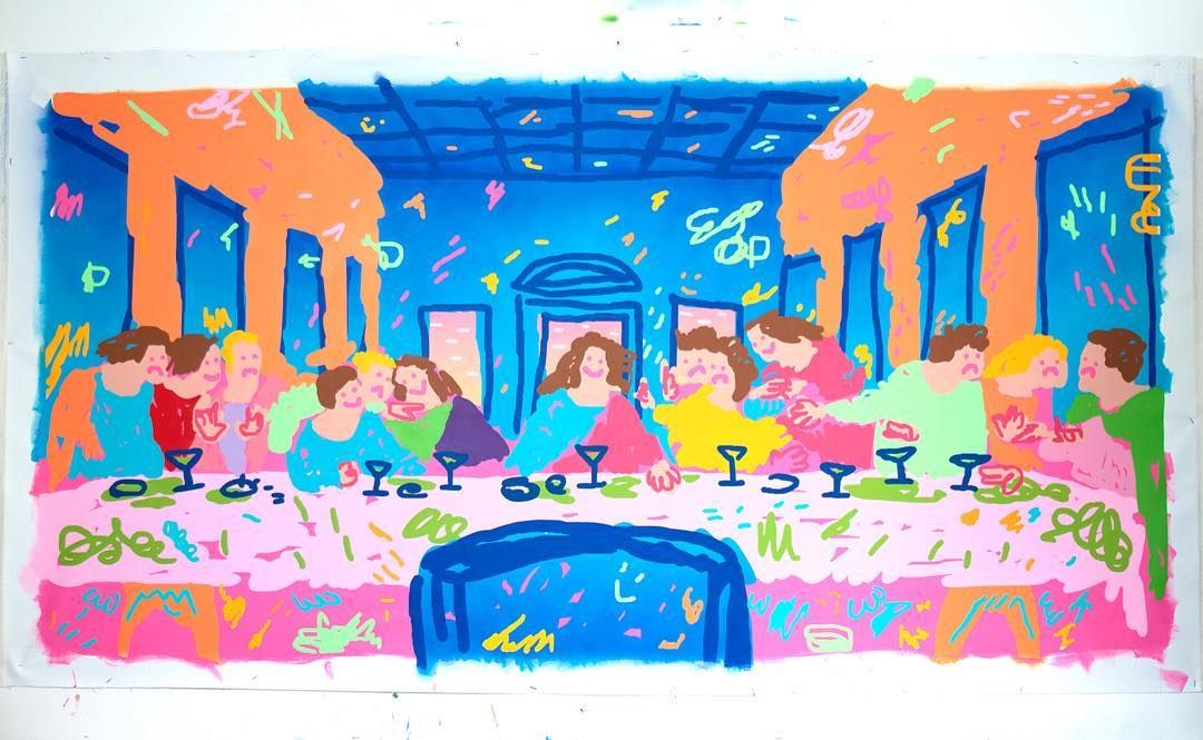 Arcydzieła malarstwa w pstrokatych i celowo nieporadnych wersjach od zbuntowanego artysty