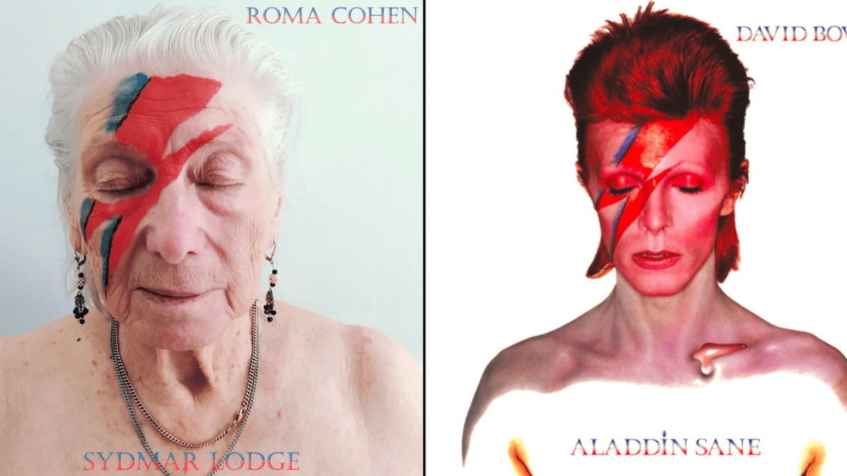 Seniorzy na kwarantannie odtwarzają kultowe okładki albumów muzycznych