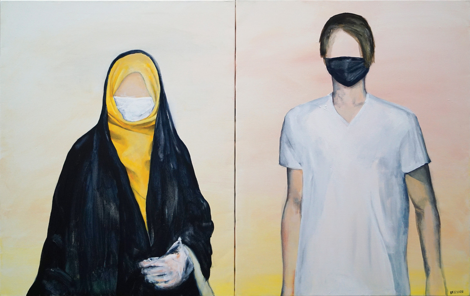 Beata Konarska namalowała serię obrazów „2020”, która mocno komentuje miniony rok [wywiad]