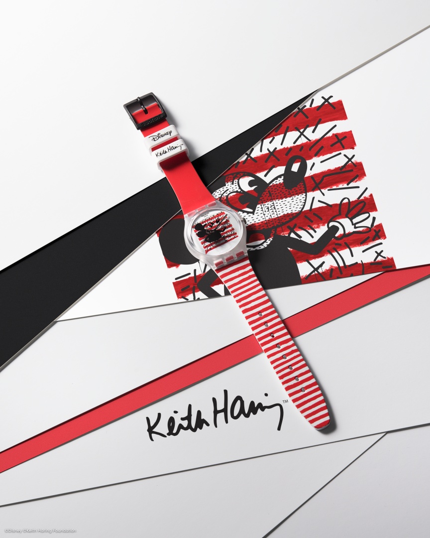 Swatch x Keith Haring. Styl legendy pop-artu z lat 80-tych w nowej kolekcji zegarków z Myszką Miki