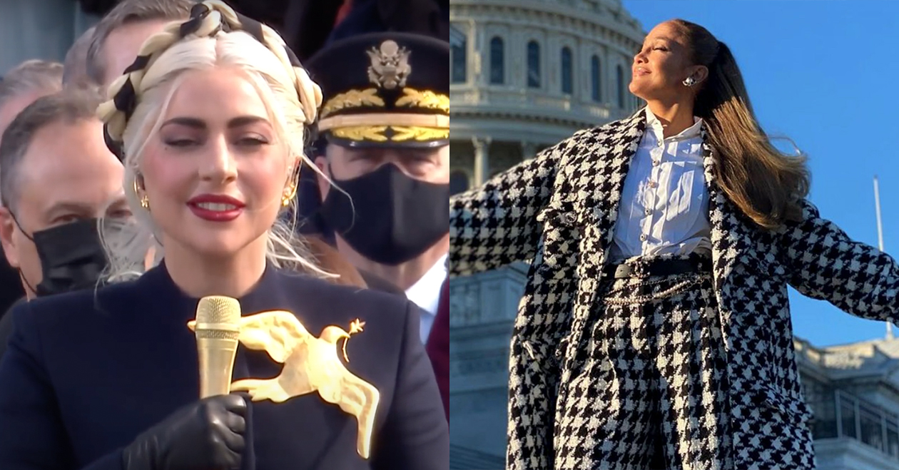 Zaprzysiężenie Bidena. Lady Gaga niczym Katniss Everdeen i J.Lo śpiewająca „Let's Get Loud"
