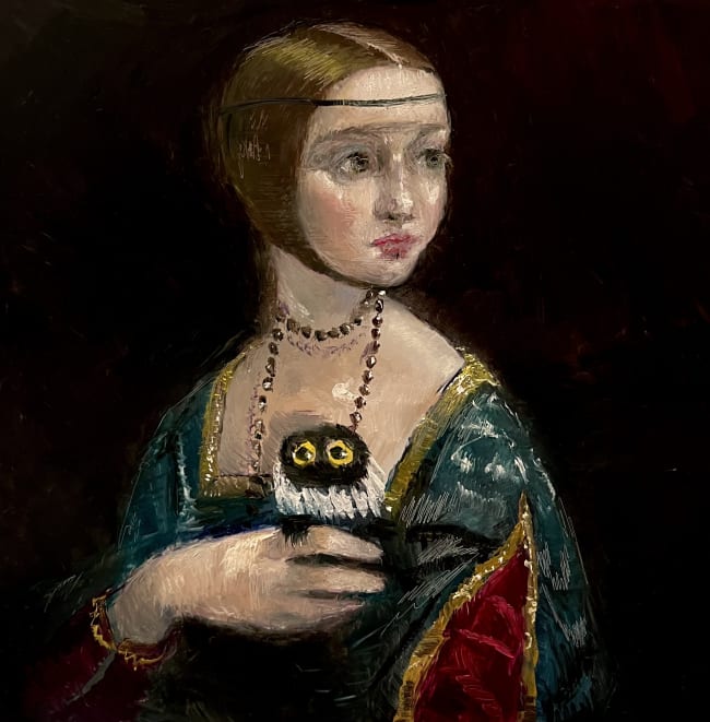 Kot i ikony kultury. Poznajcie Vanessę Stockard i jej obrazy z futrzaną niespodzianką