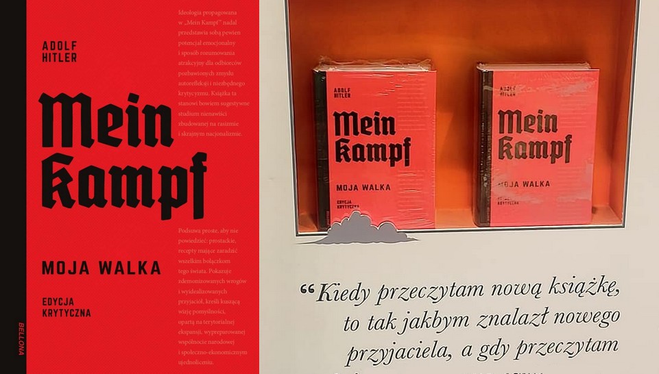 Krakowska księgarnia promowała czytelnictwo książką Hitlera „Mein Kampf'