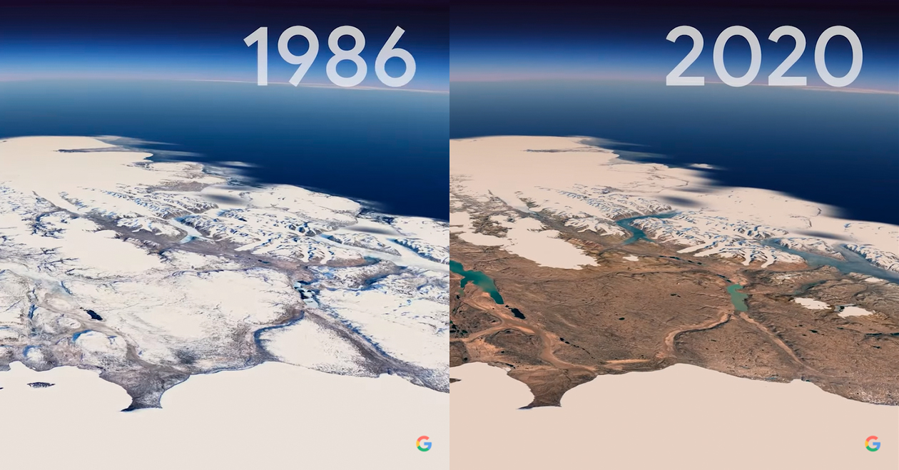 Topniejące lodowce i znikające lasy. Nowa funkcja Google Earth cofa nas o niemal 40 lat
