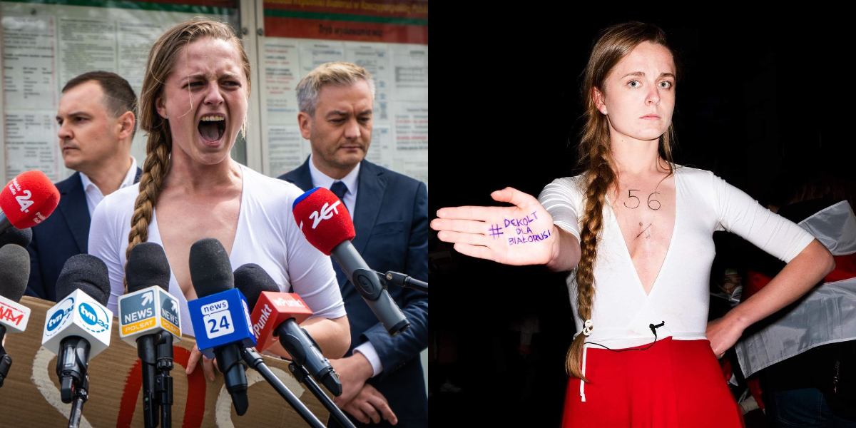 Posłance nie spodobał się dekolt białoruskiej aktywistki. Brak stanika ważniejszy niż działania reżimu?