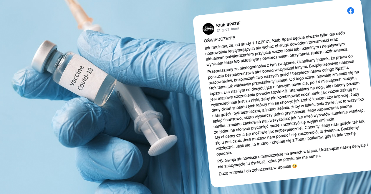 Warszawskie kluby tylko dla zaszczepionych? Jeden z nich już to ogłosił!