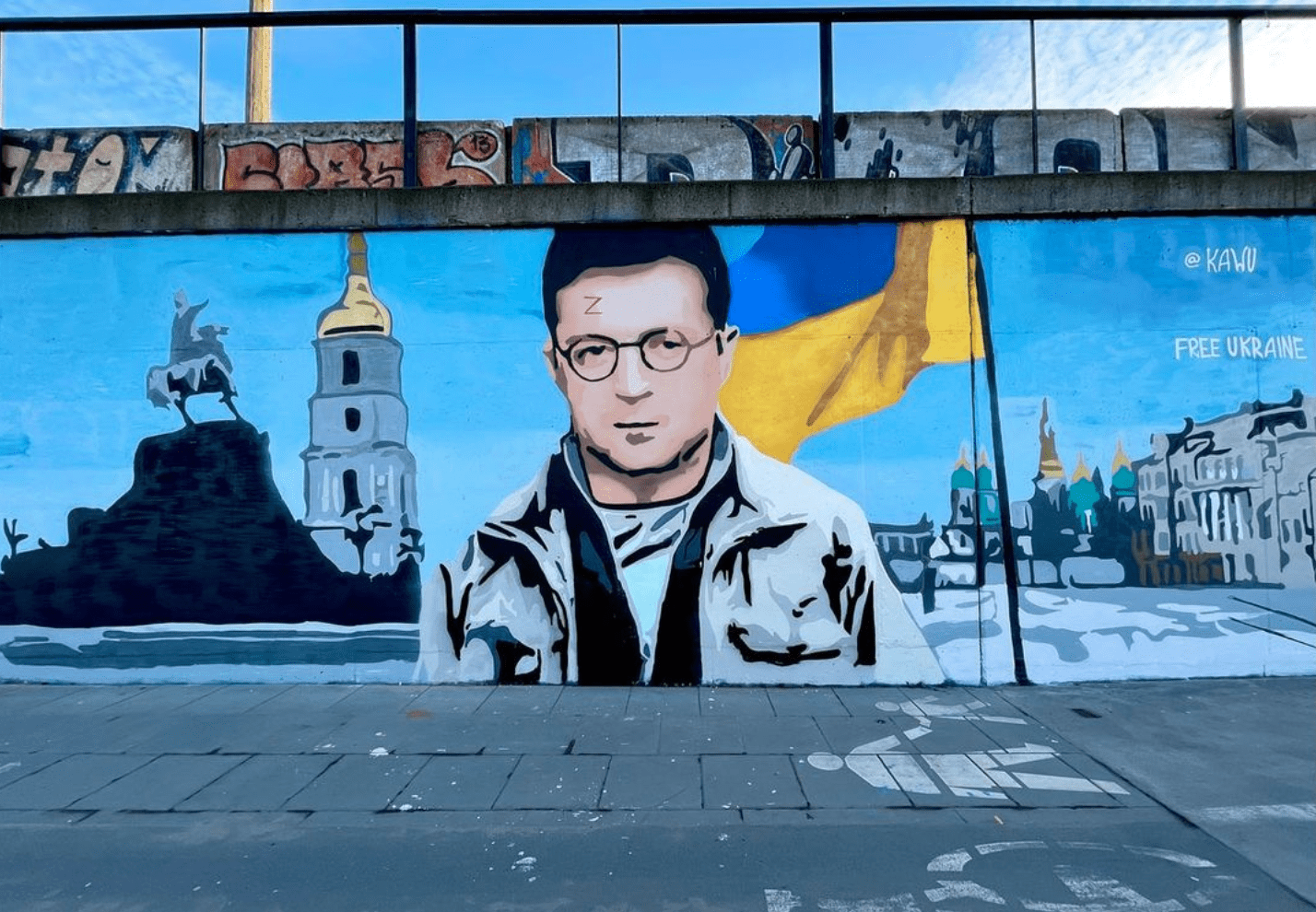 Mural z Zełenskim jako Harrym Potterem zastąpił mural z Putinem jako Lordem Voldemortem