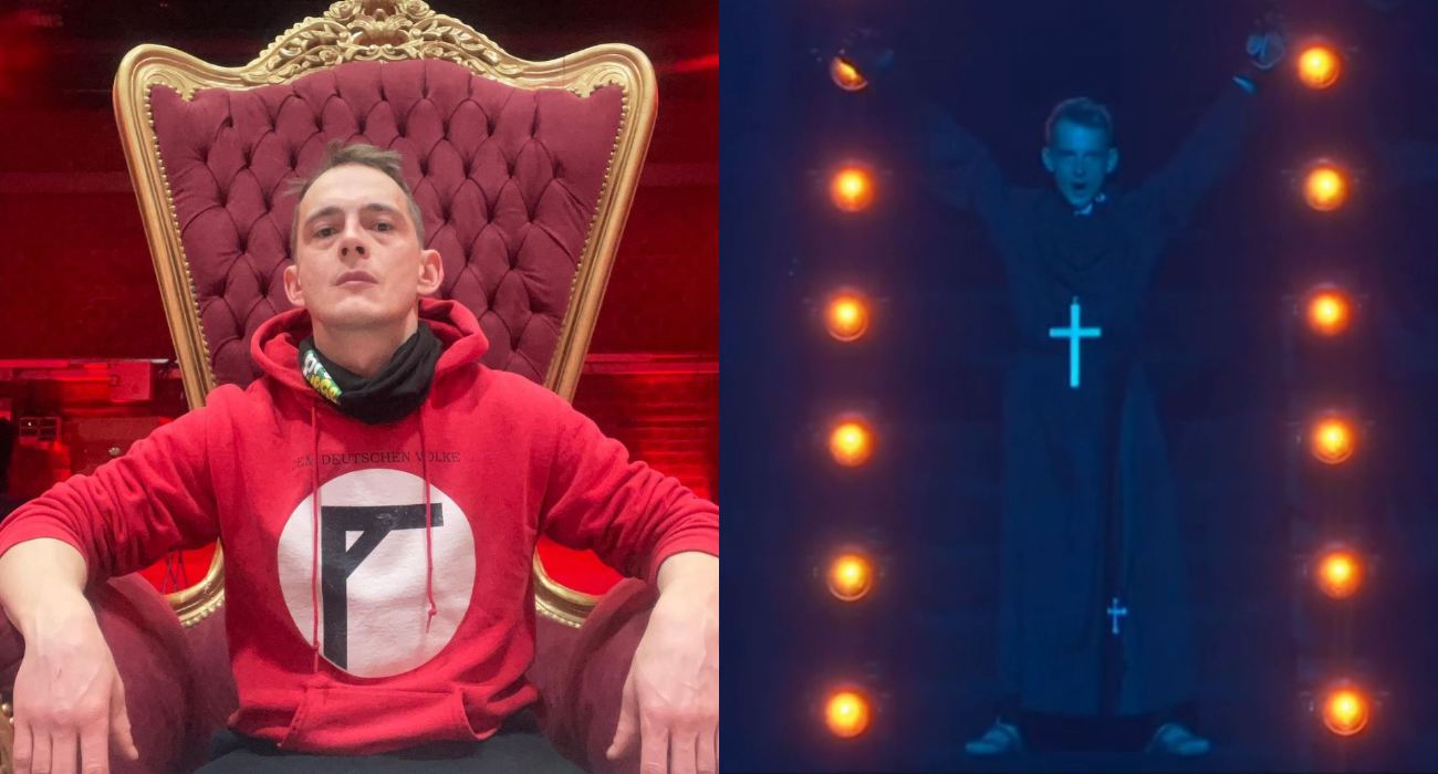 Jaś Kapela wyszedł do walki w stroju księdza. W tle leciał „Crazy Frog"