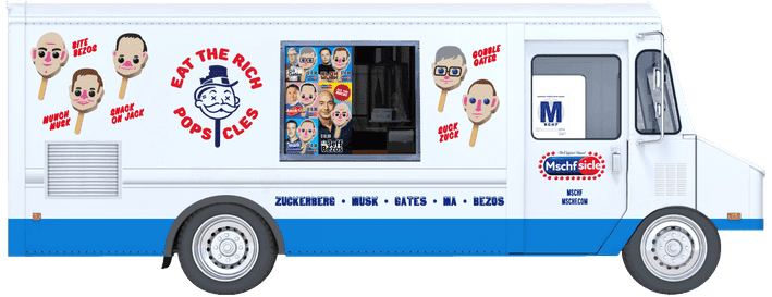 Jak smakują miliarderzy? MSCHF zrobiło limitowaną edycje lodów z podobizną najbogatszych ludzi na świecie