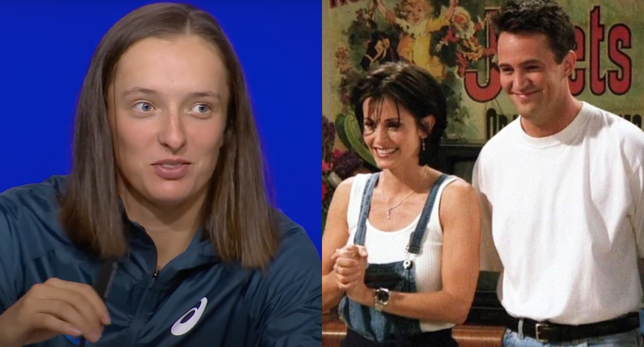 Iga Świątek zachwycona obecnością gwiazdora „Przyjaciół” na meczu. Co jej odpowiedział?