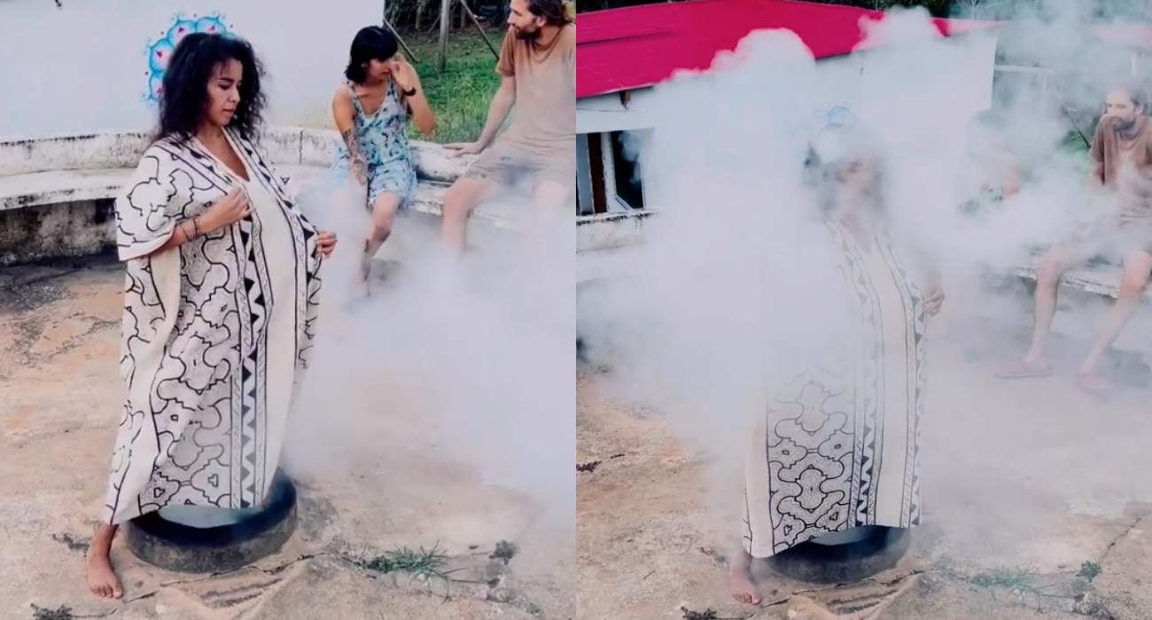 Ex-blogerka modowa grała na bębnach w TVP, a teraz okadza się dymem na viralowym filmiku