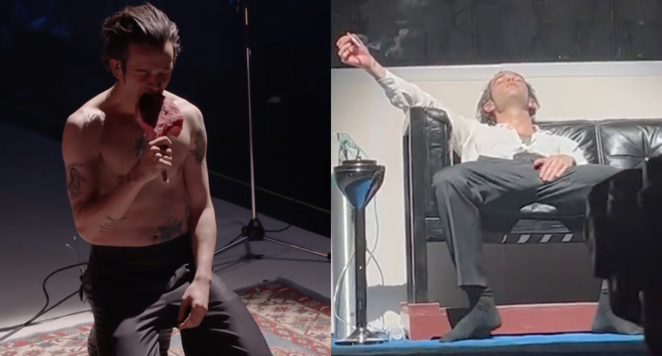 Lider The 1975 zjadł na scenie surowe mięso i udawał, że się masturbuje