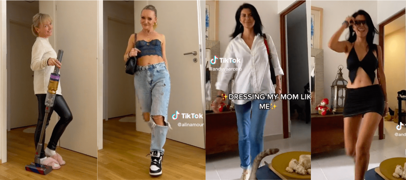 Mamy TikTokerek poddawane metamorfozom ze strony swoich córek. Internet oszalał na ich punkcie