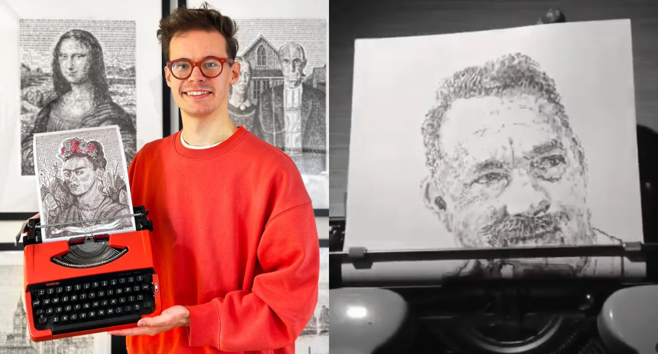 Brytyjski artysta tworzy obrazy na maszynie. Tom Hanks go uwielbia