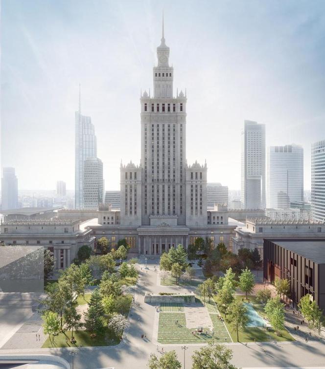 Plac Centralny zamiast Placu Defilad – zielono i bez samochodów w Warszawie