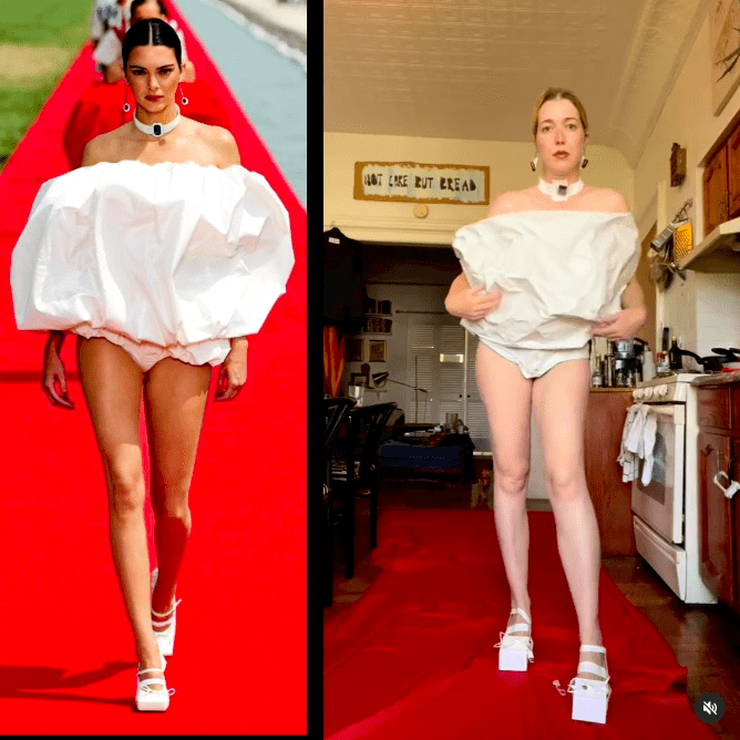 Artystka odtwarza stroje gwiazd z użyciem rzeczy codziennego użytku i jedzenia