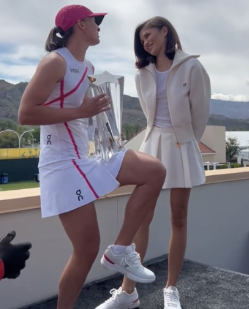 Iga Świątek spotkała się z Zendayą! Aktorka zagrała w filmie o tenisie