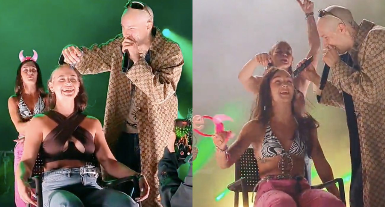 Popularny raper ogolił fankom głowy w trakcie koncertu. W sieci burza [WIDEO]