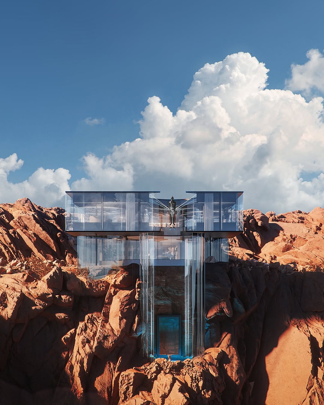 Szklana willa na pustyni w Abu Zabi – spektakularny projekt polskiego architekta [ZDJĘCIA]