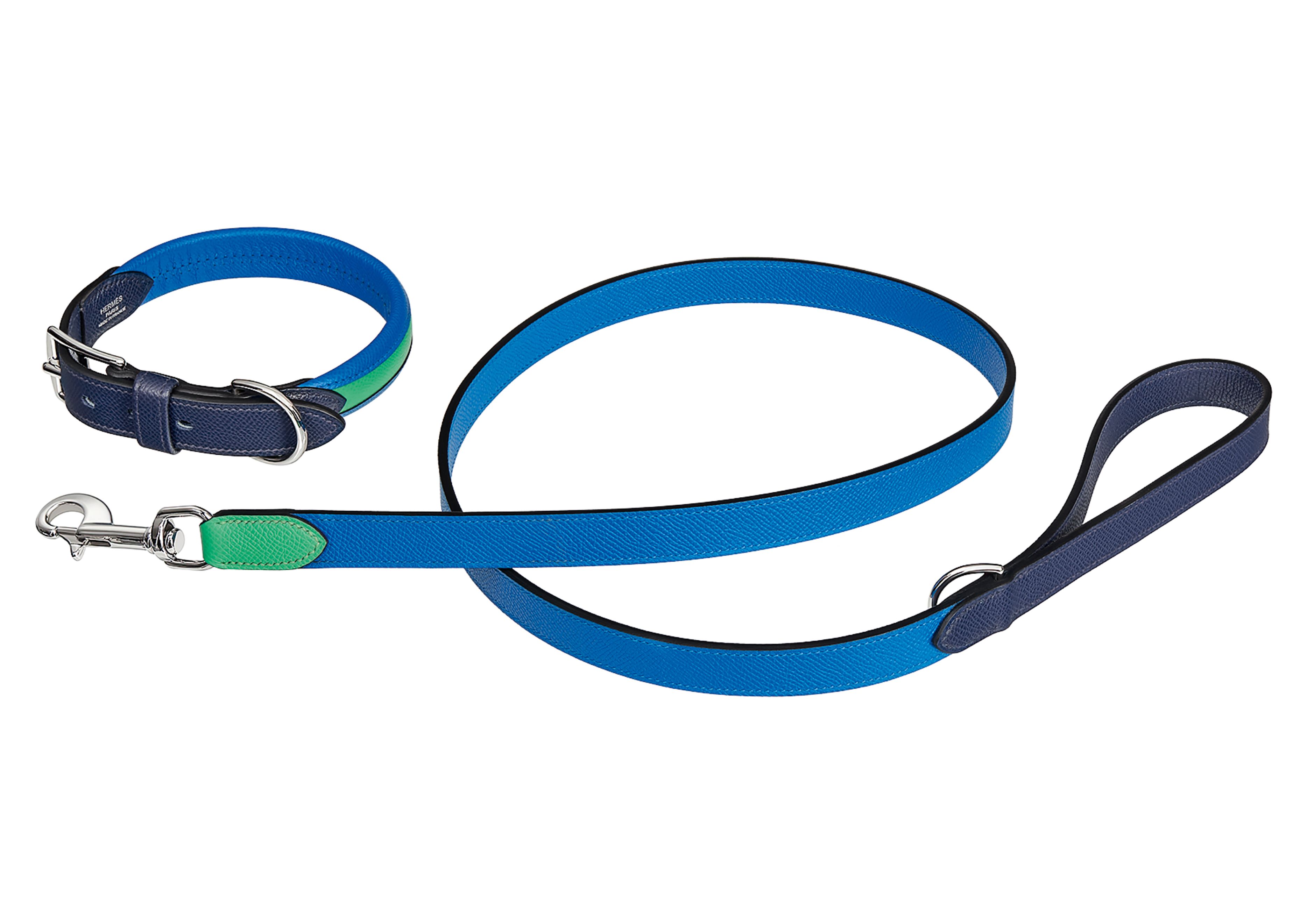 Obroża i smycz Hermès ze skóry Epsom