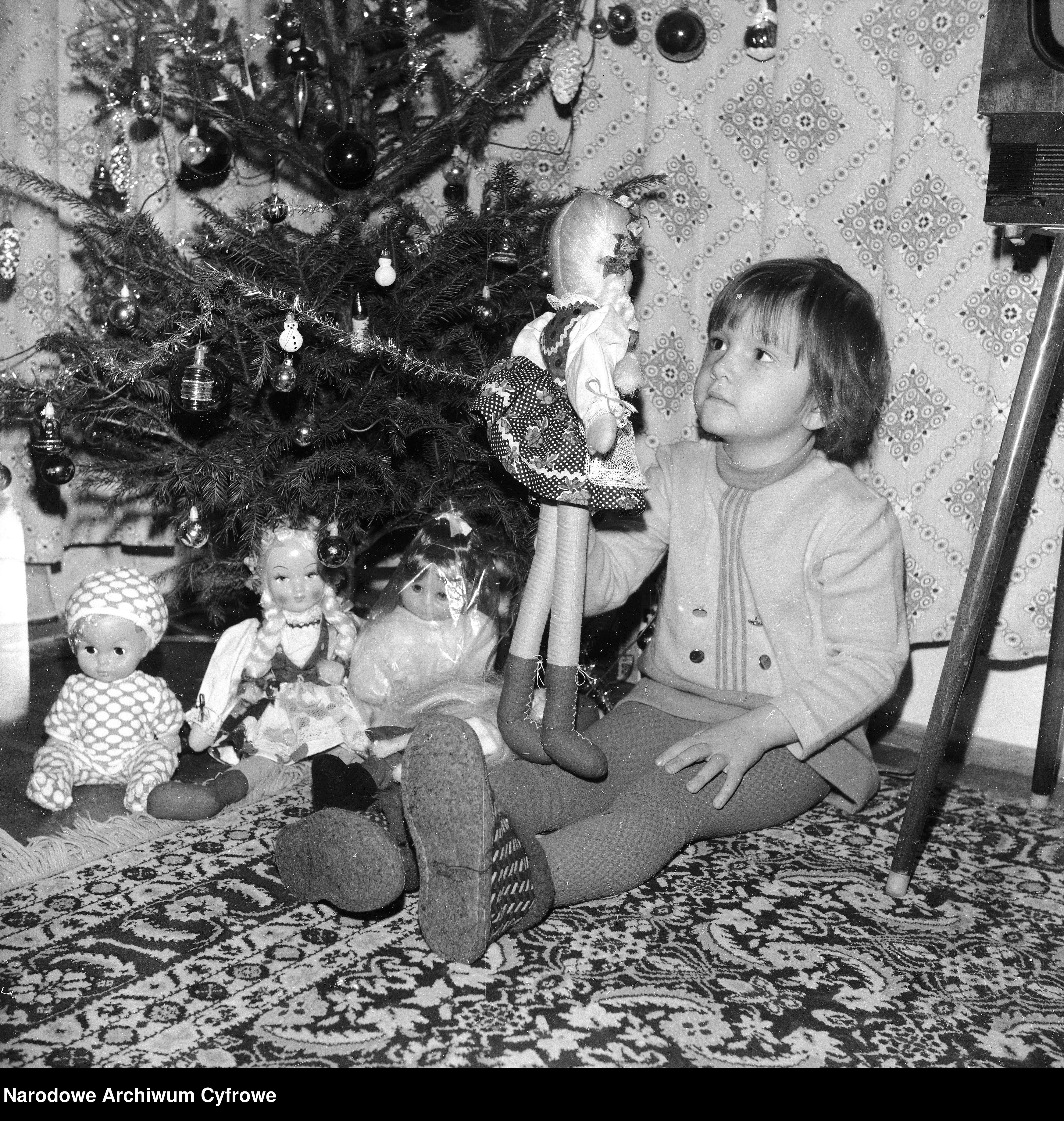 Dzieci Zofii Zielińskiej podczas świąt Bożego Narodzenia